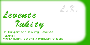 levente kukity business card